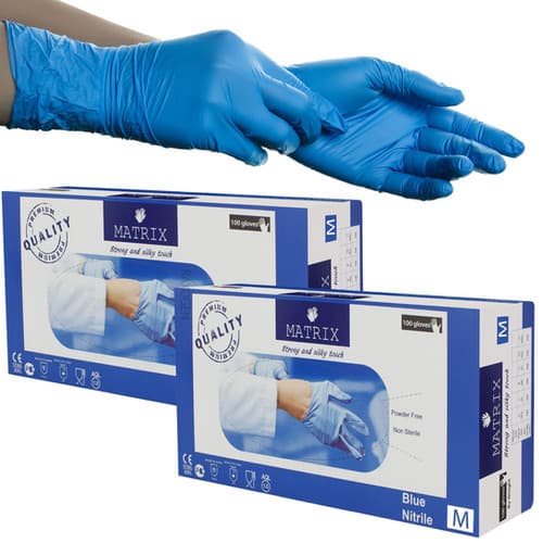 NITRIL-Matrix-Einweghandschuhe L, blau, 100 Stk.-Pack